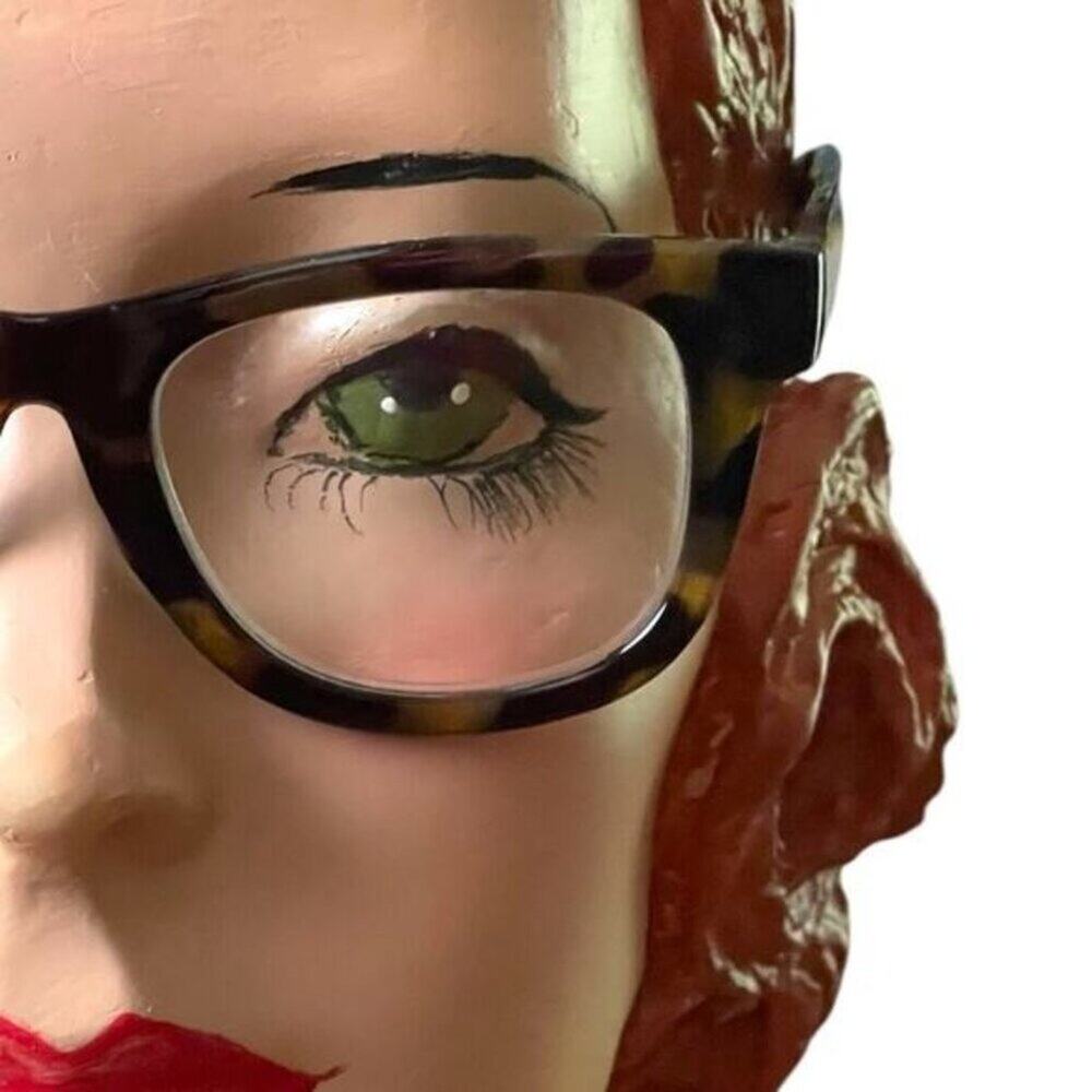 Betsey Johnson+2.00 Reading Glasses Readers Square Brown Tortoise Preppy Retro